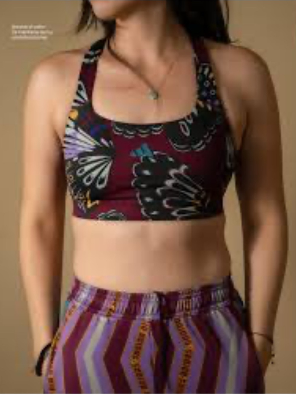 FARM Rio Burgundy Floral Racerback Tank Top